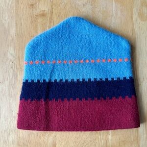 Vintage color-block skiing beanie